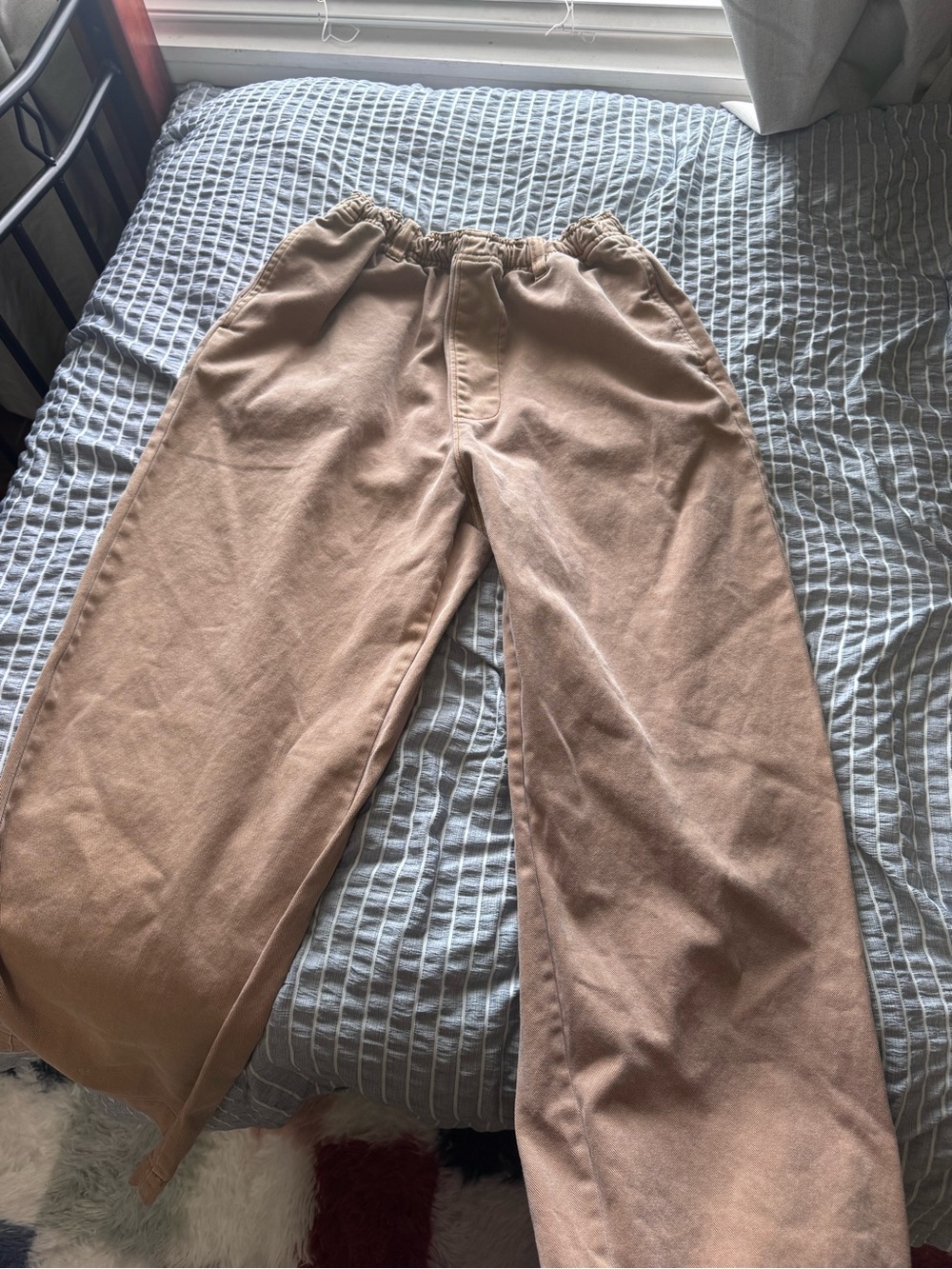 Urban Outfitters Wide Leg Pants — Light Brown